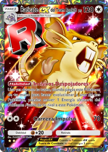 Raticate ex del Team Rocket